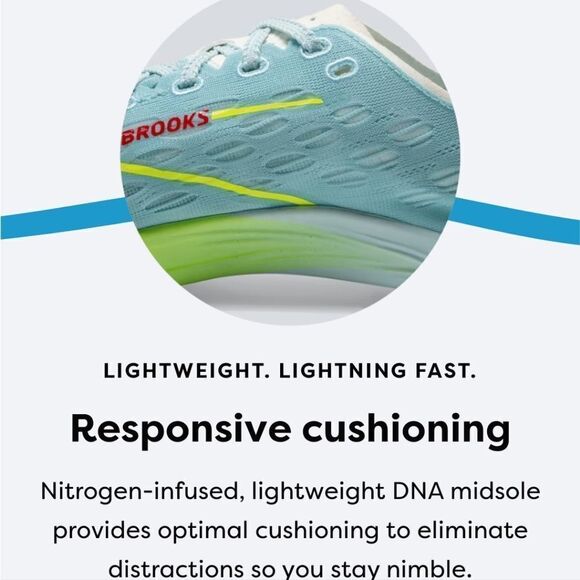 New Brooks Running ELMN8 7 Blue Glow cleat track running shoes unisex women 11.5 - Picture 8 of 12